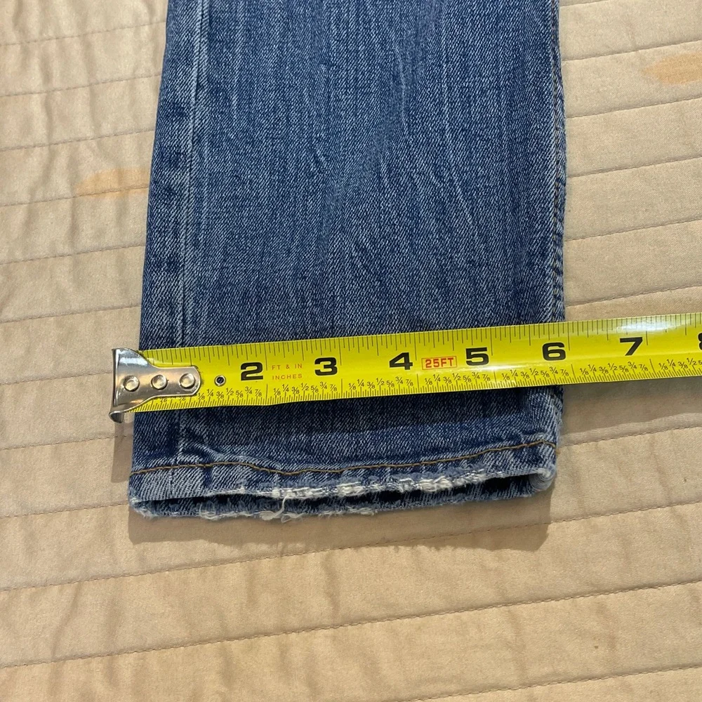 Abercrombie & Fitch THE SKINNY HIGHRISE WOMENS 27/4 R Ripped Blue Jeans